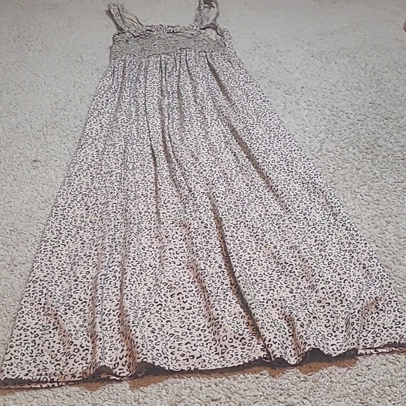 JAPNA Leopard Print Button Down Midi Summer Dress with front Slit, Womens XS - Picture 13 of 16